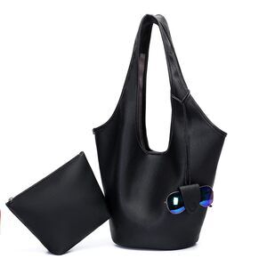 9079 Slouchy Hobo Bags 2PCS Vegan Leather Large Capacity Shoulder Purses